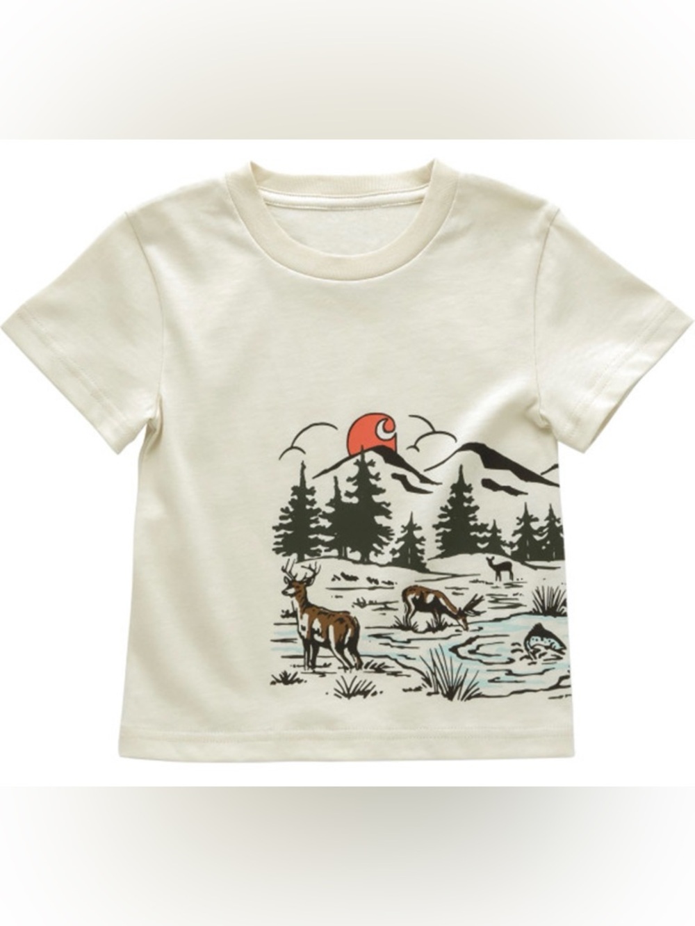 4T Carhartt Boys Turtledove Outdoor Short Sleeve shirt